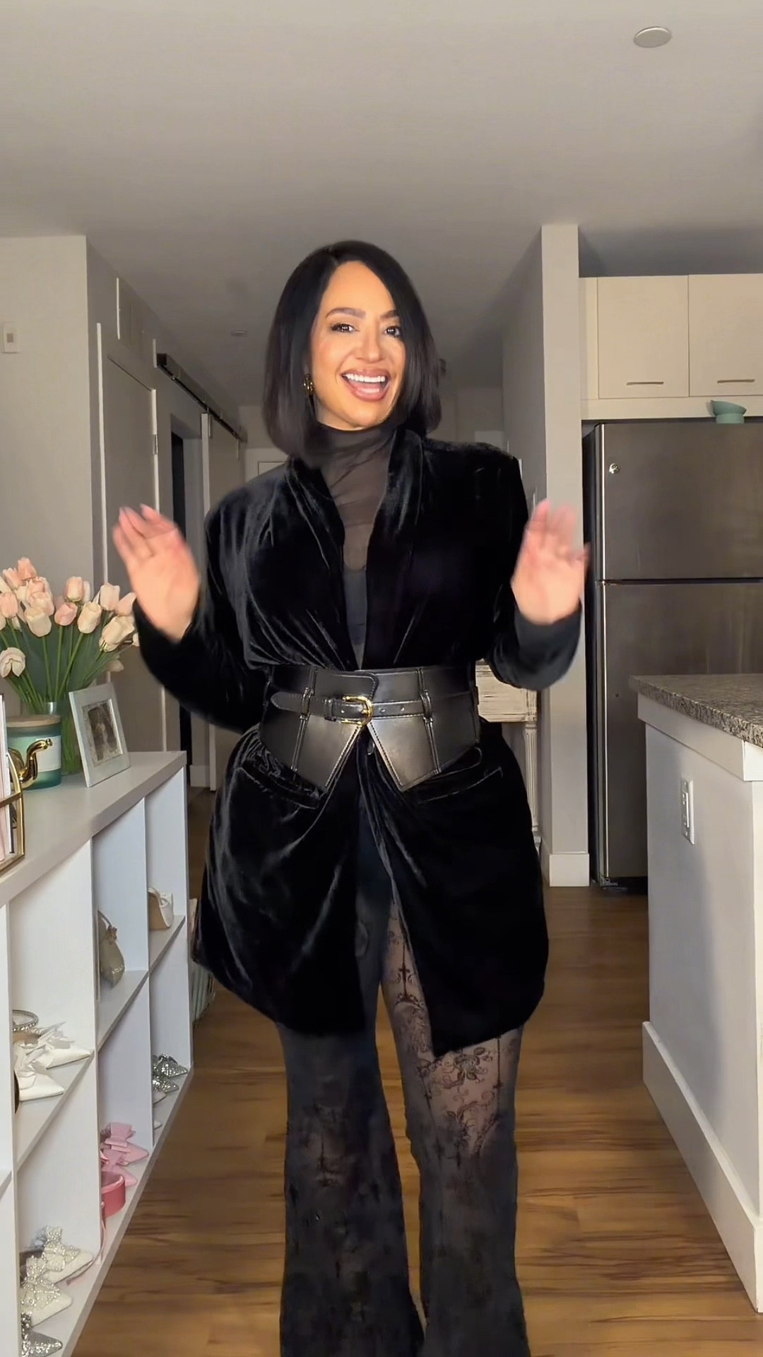 OVER 40 GIRLS NIGHT OUT OUTFIT 🖤 All black x lace pants x a faux fur coat = the moment 🍸

#LTKOver40 #LTKootd #LTKPetite