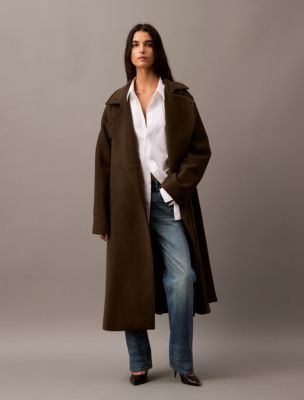 Long Wool Cashmere Blend Trench Coat | Calvin Klein | Calvin Klein (US)