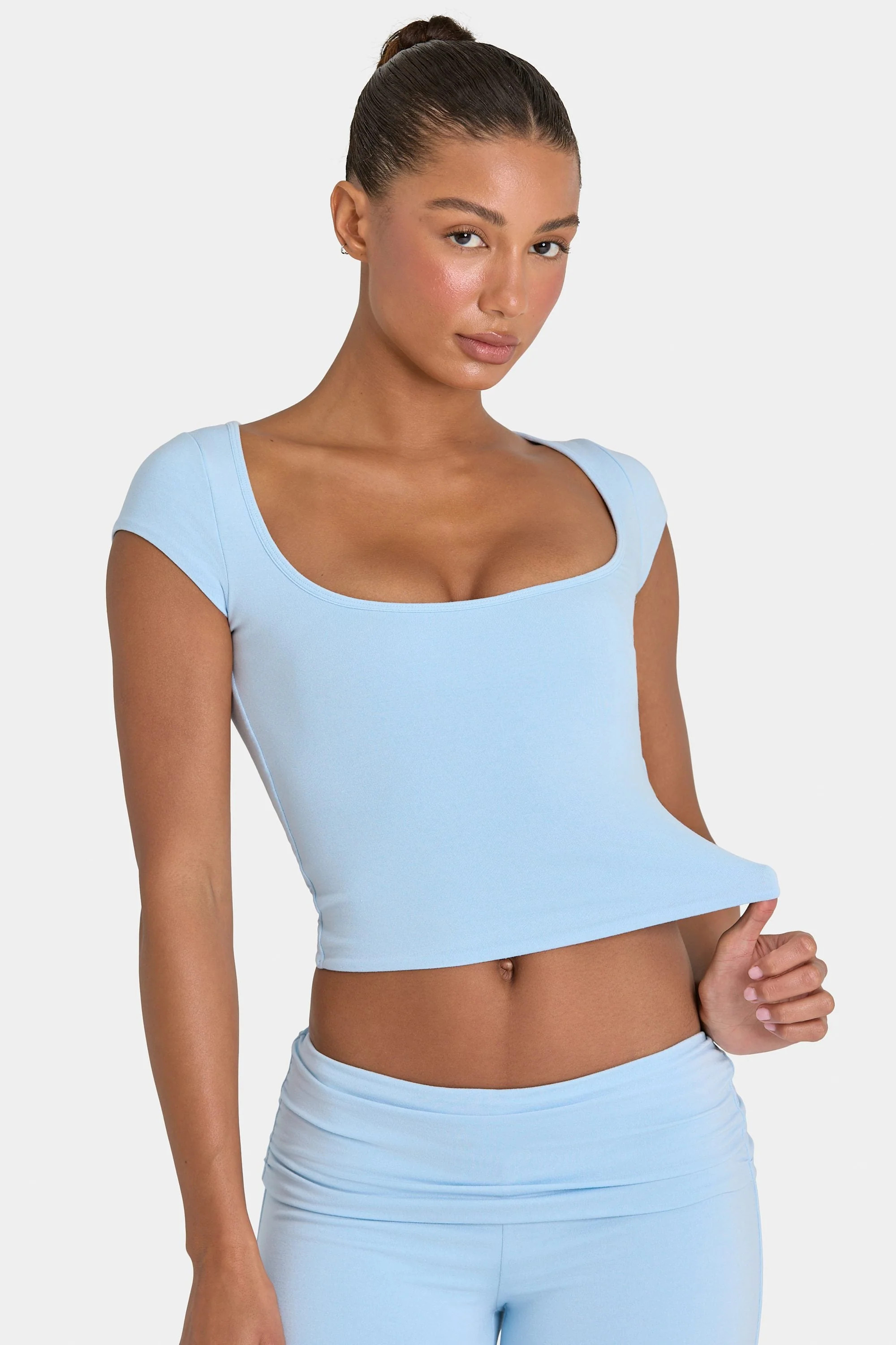 ButterCloud™ Crop Top in Sky | Bo+Tee