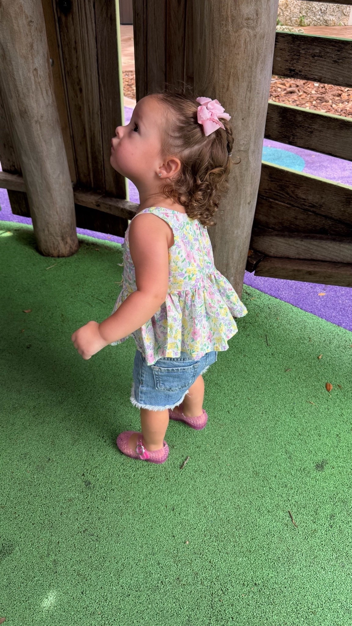 The sweetest little outfit for park days, playdates, and everything in between. 🥹🌸

This floral peplum top + denim shorts combo is even cuter in person, and don’t get me started on the pink bow and jelly shoes. 💗

#LTKootd #LTKKids #LTKBaby