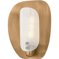 Troy Lighting Adler 9.75W x 12.5H Wall Sconce, Body Frame: Steel/Shade/Diffuser: in Patina Brass by DecoratorsBest | DecoratorsBest