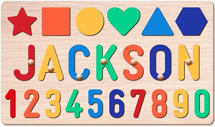 Personalized Name Puzzle for Kids, Personalized Baby Gifts Name Puzzles for Toddlers 1-3, 1st Bir... | Amazon (US)