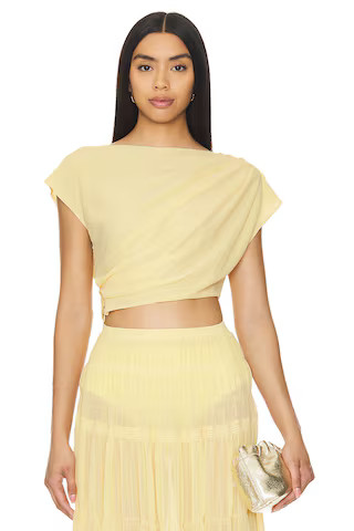 Camila Coelho Yara Crop Top in Sunlight Yellow from Revolve.com | Revolve Clothing (Global)