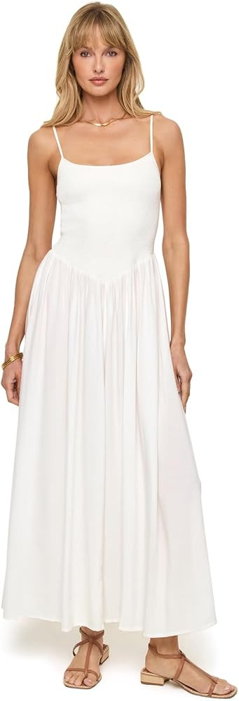 L*Space Misha Dress for Women, Longline Smocked Bodice Maxi, 100% Rayon Summer Sundress, Adjustab... | Amazon (US)