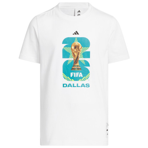 adidas Boys adidas FIFA World Cup 26 Host City Dallas Tee - Boys' Grade School White Size S | Foot Locker (US)