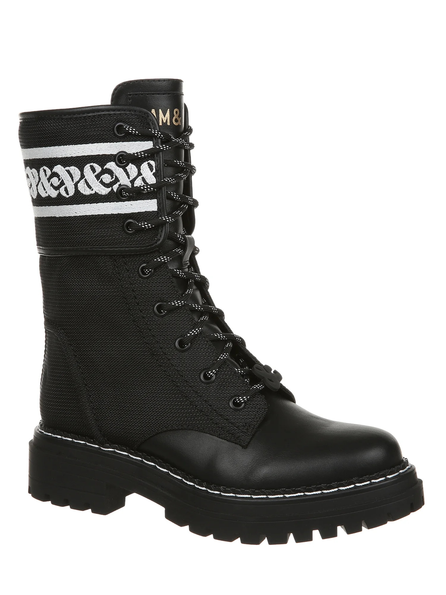 Sam & Libby Women's Stella Embroidered Combat Boot - Walmart.com | Walmart (US)