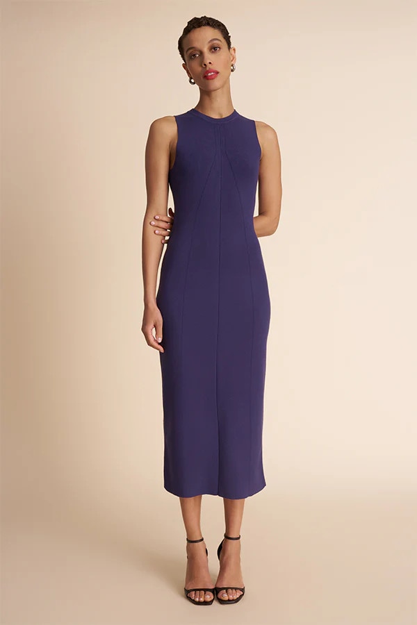 Amal Sculpt Dress - 365 Stretch Knit :: Deep Iris | MM LaFleur