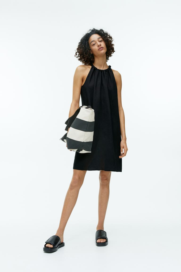 Sleeveless linen dress | H&M (DE, AT, CH, NL, FI)