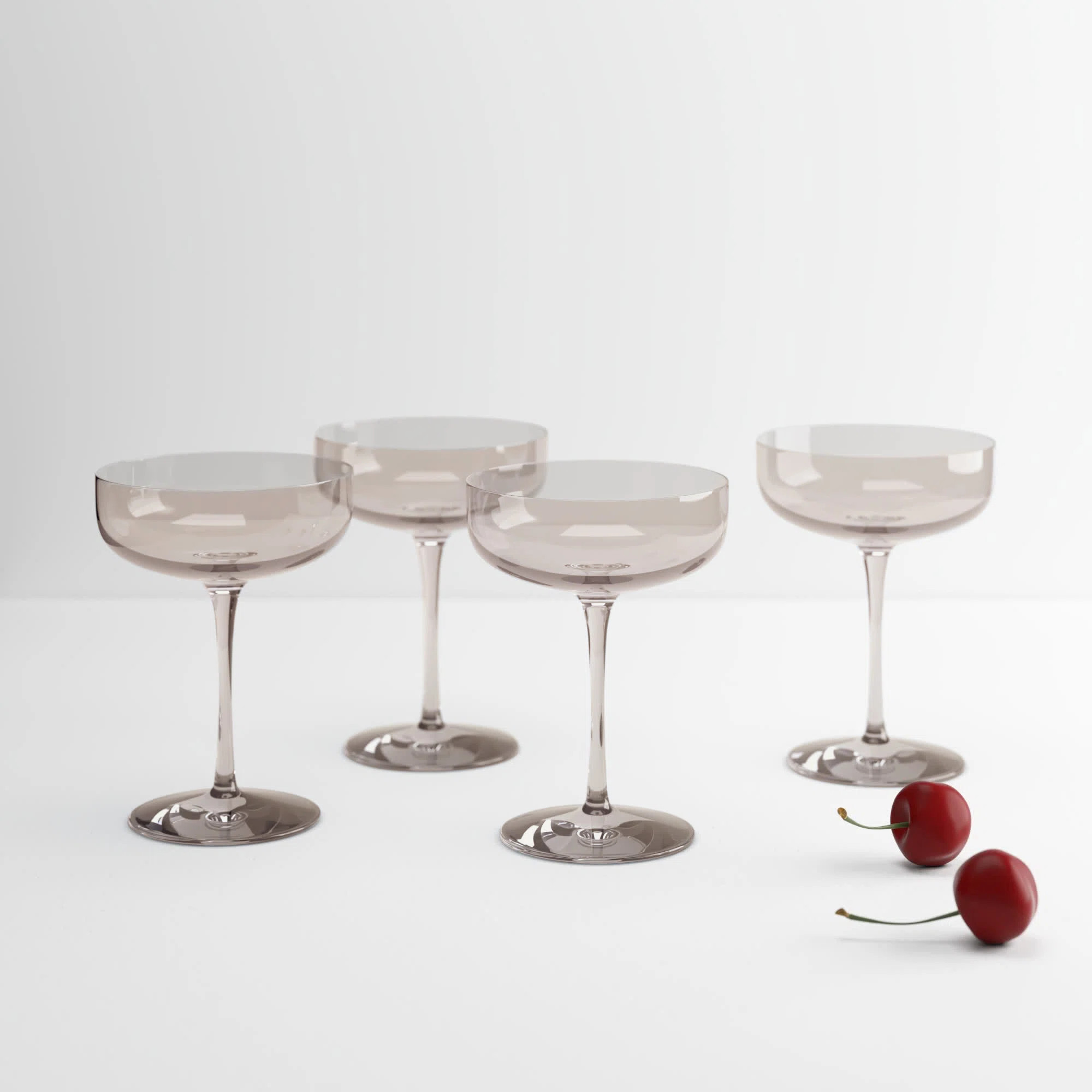 FUUM 10 oz. Crystal Coupe Glassware Set (Set of 4) | AllModern
