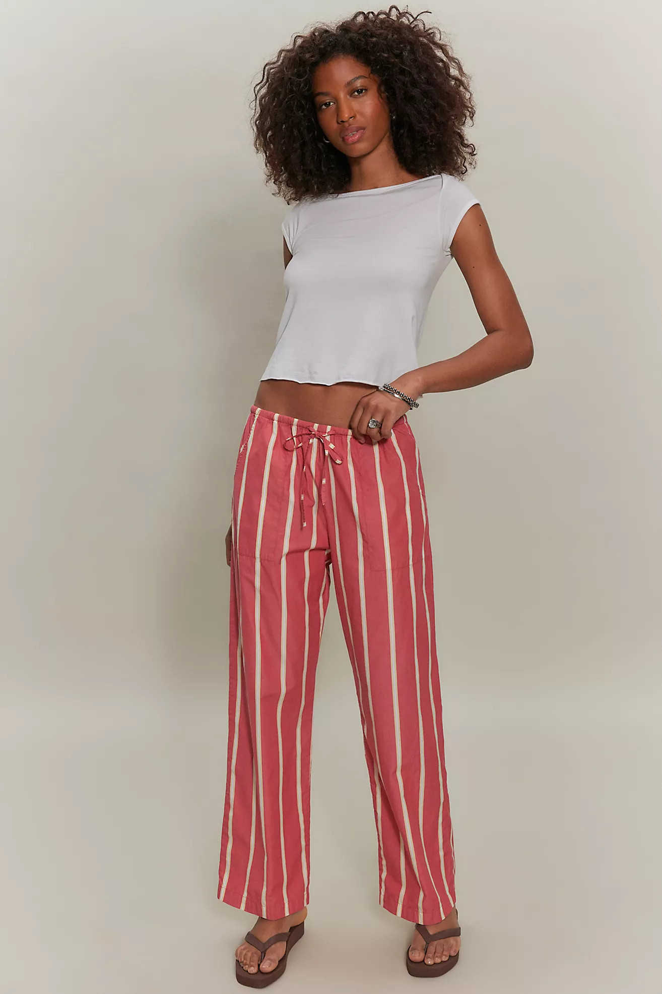 DONNI. The Stripe Pop Drawstring Pants | Free People (Global - UK&FR Excluded)