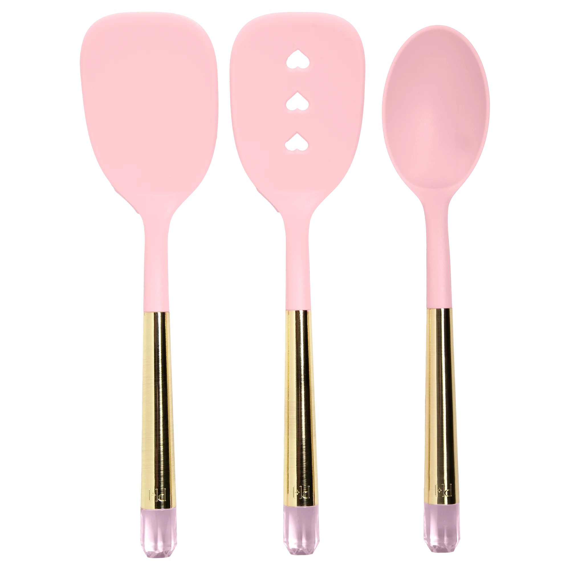 Paris Hilton 3 Piece Kitchen Utensil Set with Jewel Shaped Handles, Pink | Walmart (US)