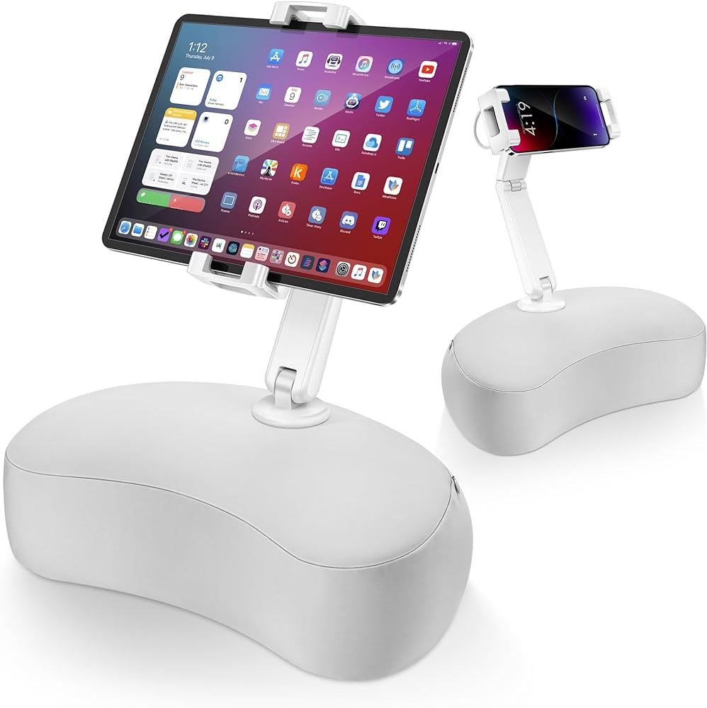 AboveTEK Tablet Pillow Stand, iPad Pillow Holder for Lap with Soft Bean Bag, Multiple Angles Adju... | Amazon (US)