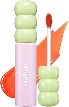 COLORGRAM Fruity Glass Tint 01 Flashing Apricot | Lip Plumper l Glossy Dewy Lip Gloss, Highly Pig... | Amazon (US)