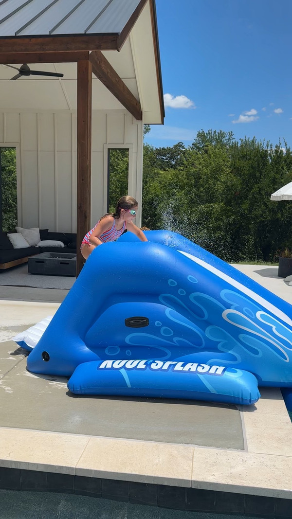 Summer just got way more fun with our new inflatable pool slide from Academy!