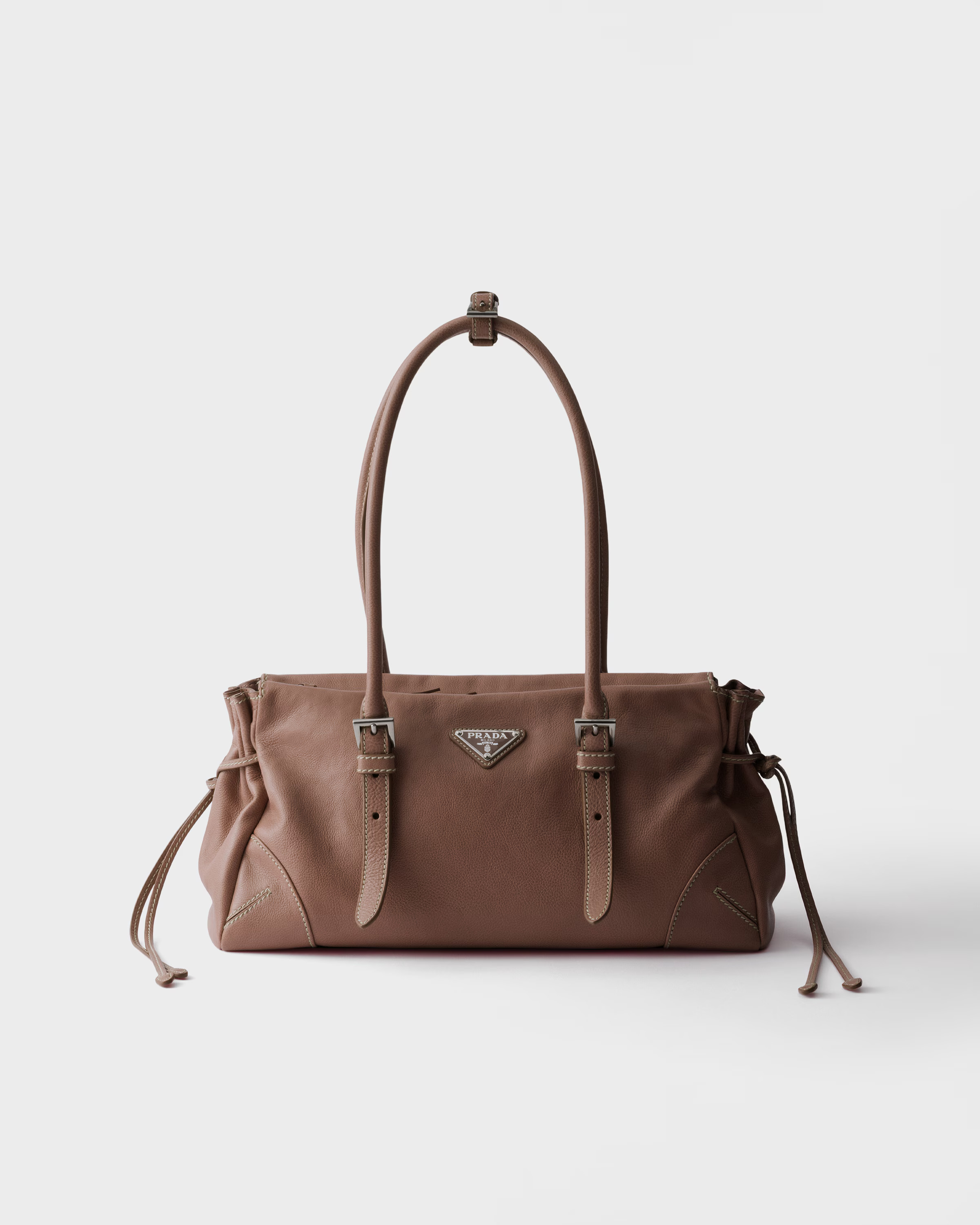 Medium antiqued leather tote bag | Prada INT