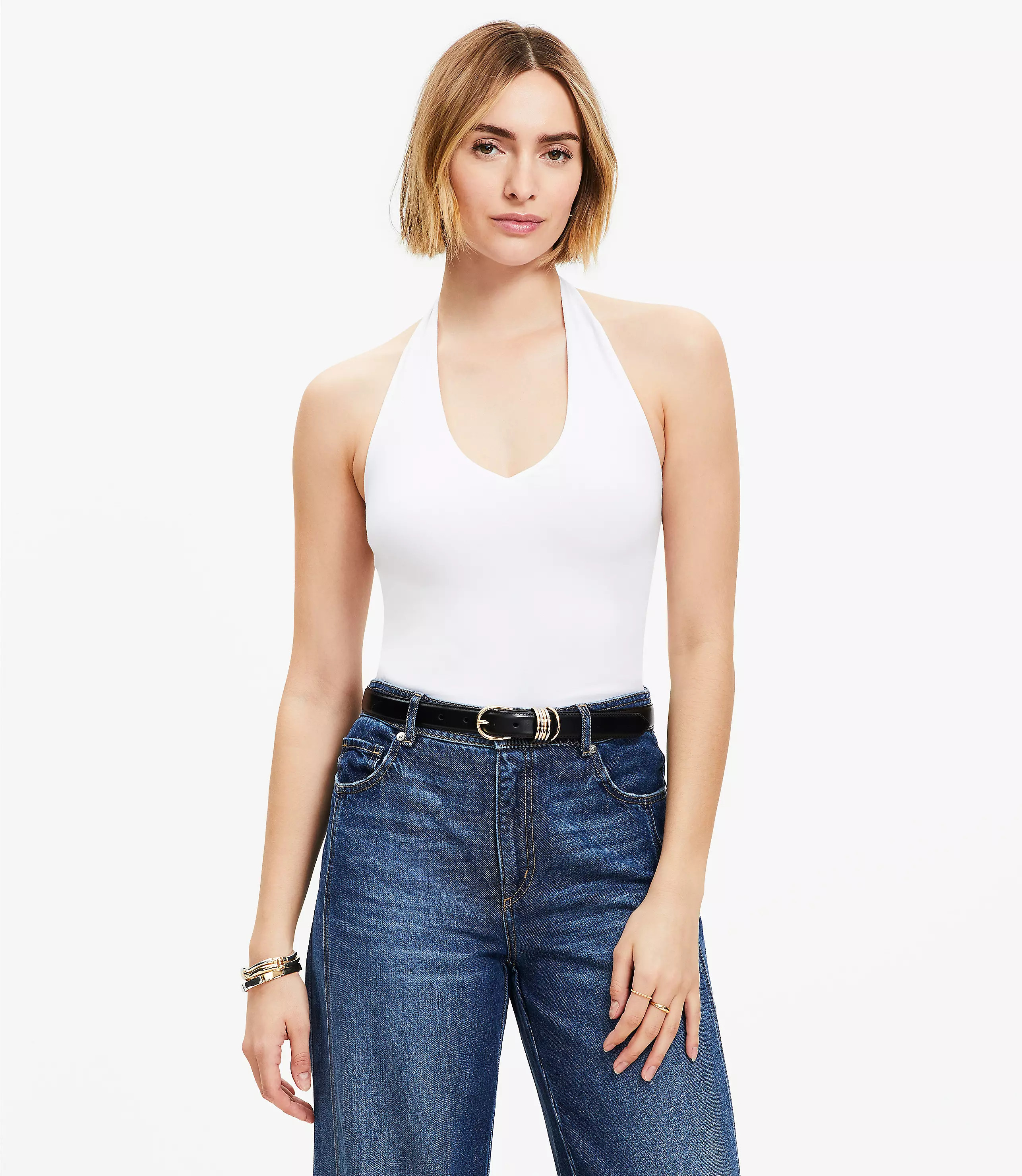 V-Neck Halter Top | LOFT