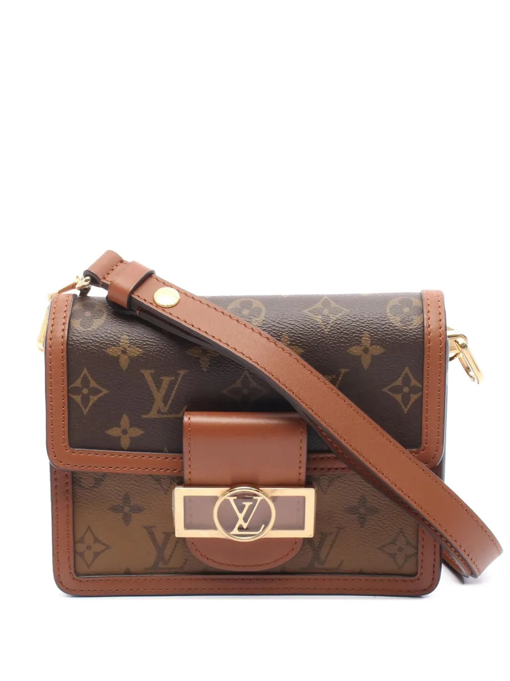 Louis Vuitton Pre-Owned 2021-2025 Monogram Reverse Mini Dauphine crossbody bag - Brown | Farfetch Global