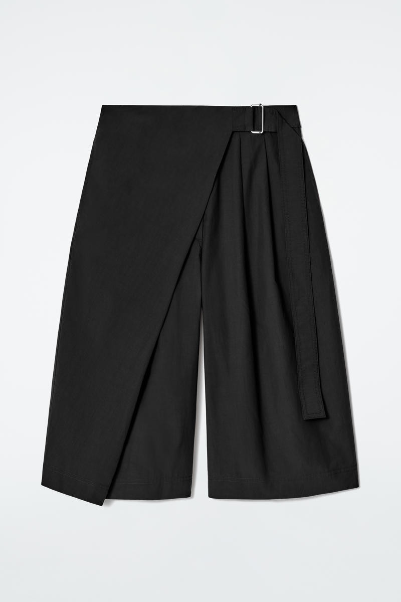Belted Wrap-Front Cotton Shorts | COS UK