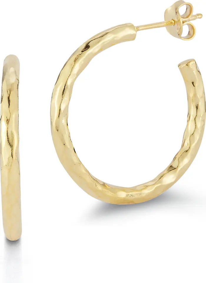 GLAZE JEWELRY Hammered Hoop Earrings | Nordstromrack | Nordstrom Rack