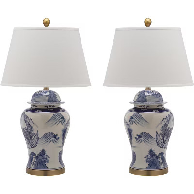 Shanghai Ginger Jar (Set of 2) - Blue/White - Safavieh | Target