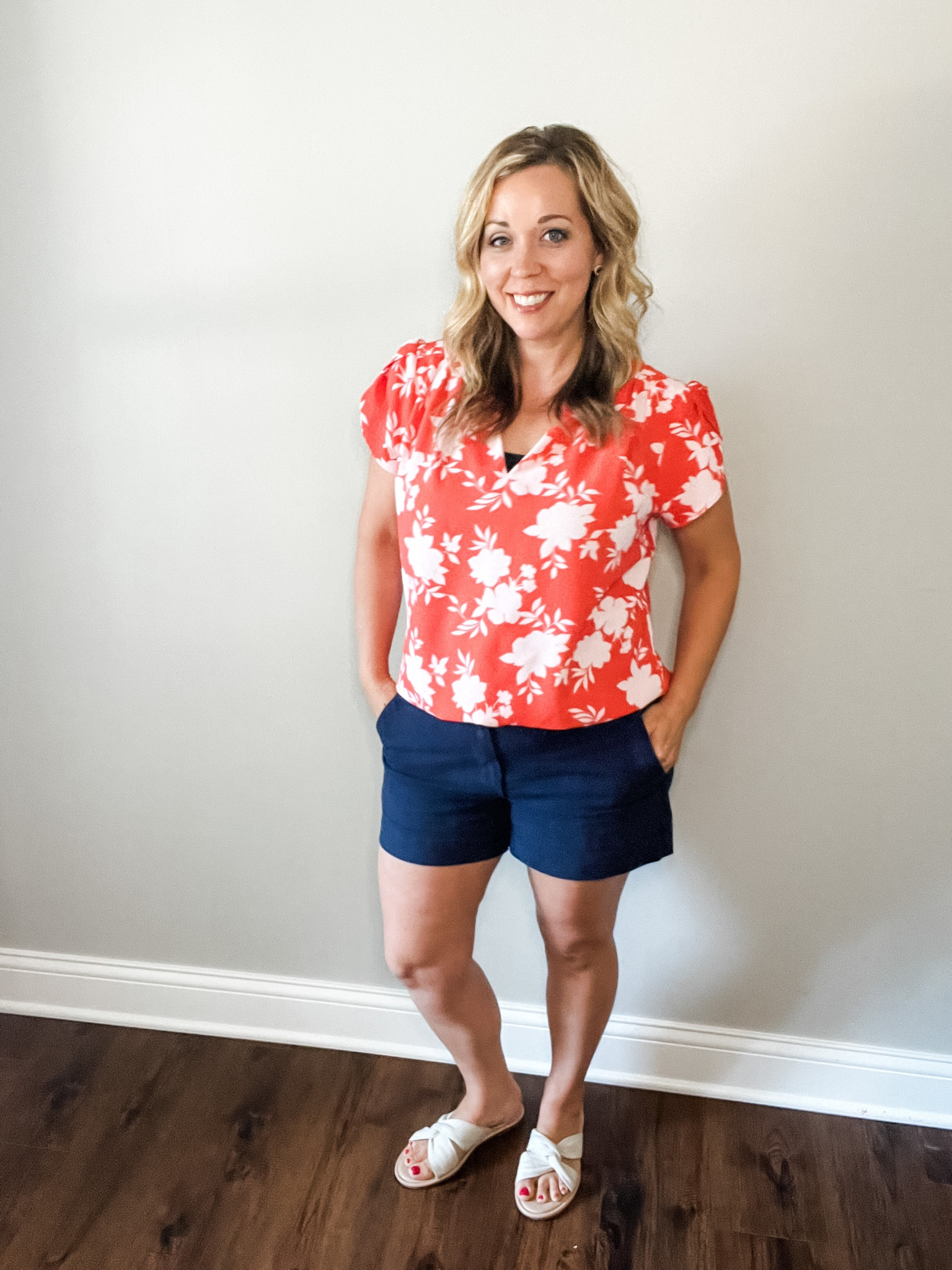 Are you ready for fall OR hanging onto summer? I'm still hanging on with my favorite shorts and a bright colored floral top, but jeans, boots and sweatshirts are sounding pretty good, too! 😉

#LTKstyletip #LTKmidsize #LTKover40
