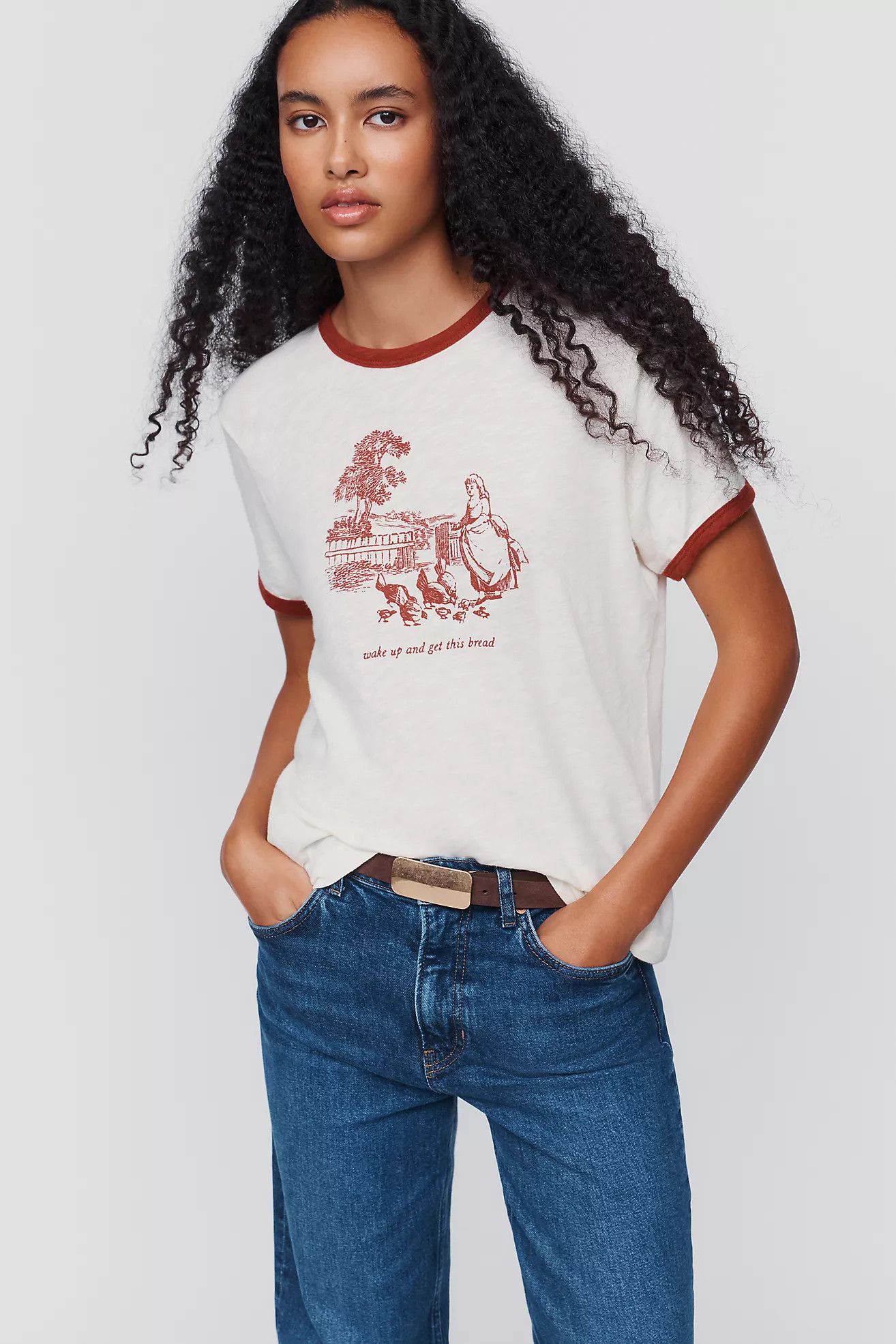 Pilcro Cotton Heritage 100% Cotton Ringer Tee | Anthropologie (US)