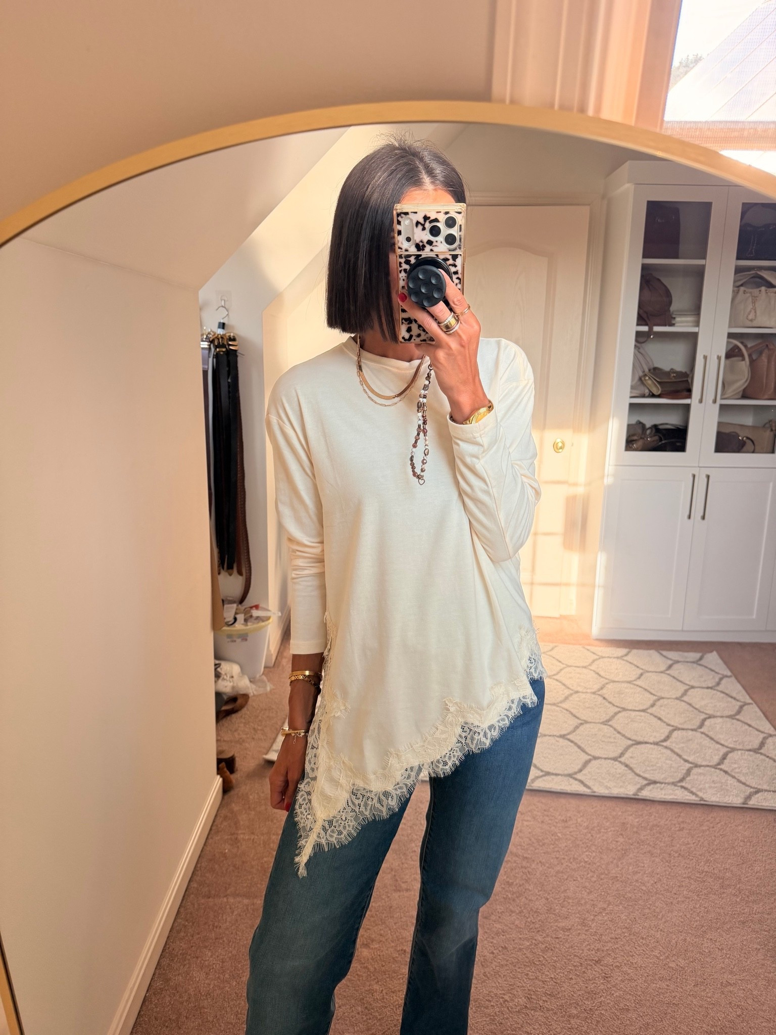 Size small in top jeans size 24

#LTKootd #LTKdayinmylife #LTKmomlife