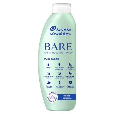 Head & Shoulders Bare Anti Dandruff Pure Clean Shampoo, Sulfate Free - 13.5 fl oz | Target