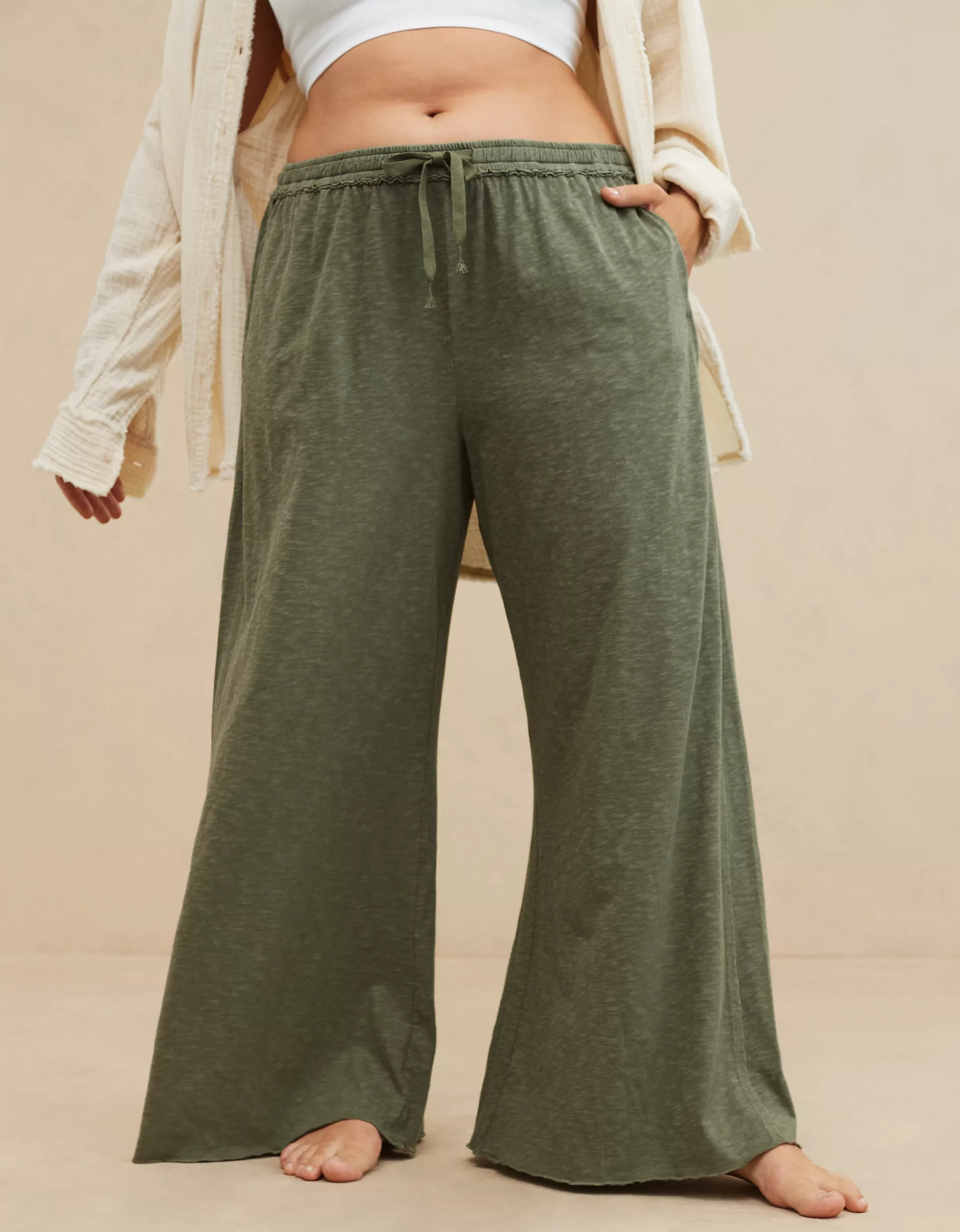 Aerie Summer House High Waisted Wide Leg Pant | Aerie