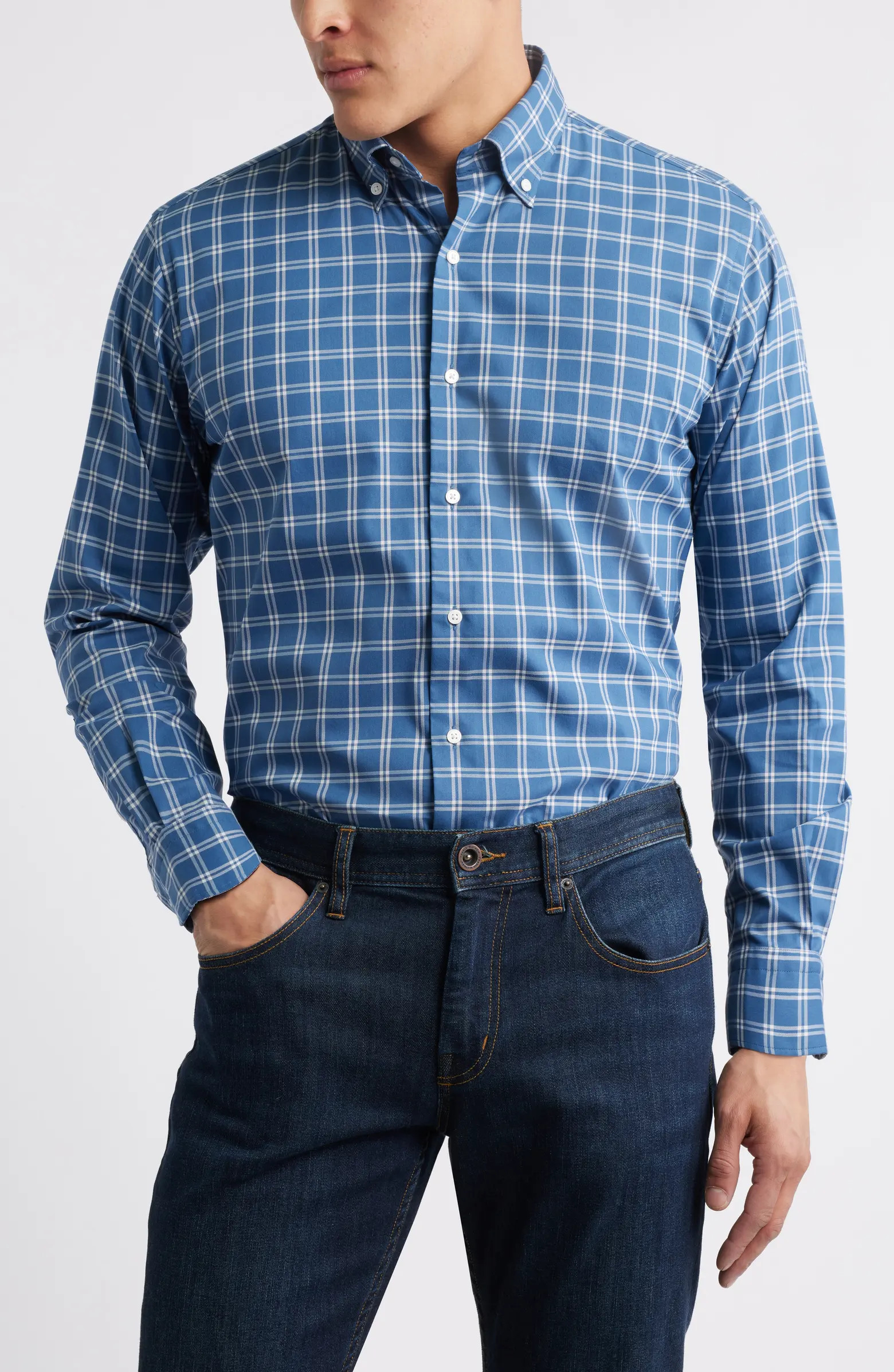 Peter Millar Plaid Performance Button-Down Shirt | Nordstrom | Nordstrom