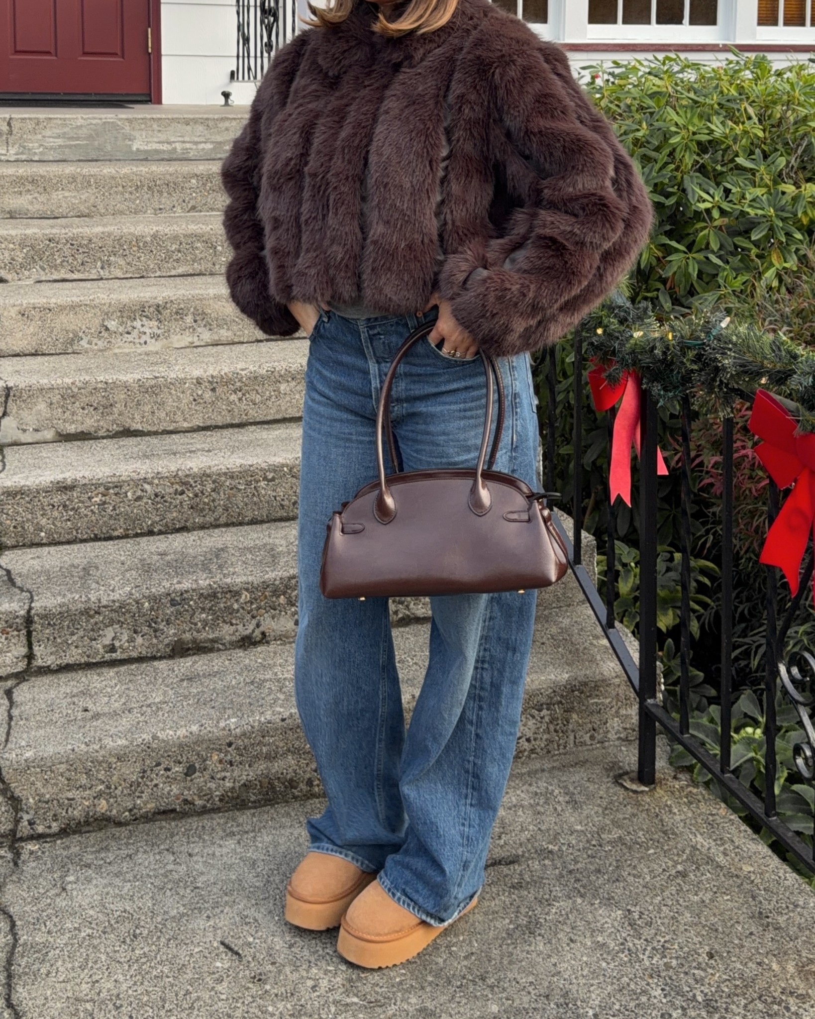 Faux fur moment! Size L I think a M would have also worked but I didn’t want the buttons to pull on my chest. Soo cozy and cute + linking similar too! Size down 2 in Ayla skinny jeans. Boots are the ugg style from Amazon true to size 8! Bag is also Amazon and super high quality. 

#fauxfur #winterstyle #winterfashion #chicwinter #uggboot #ugg #coachbag #amazon #amazonfashion 

#LTKHoliday #LTKSeasonal