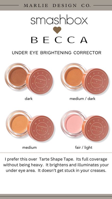 Under eye brightener | smash box x becca cosmetics | concealer | dark circles | illuminating make up | ulta | Amazon | Sephora | Target | shape tape | under eye concealer 

#LTKFind #LTKunder50 #LTKbeauty