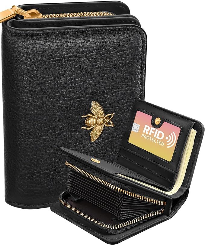 Bistup Credit Card Holder Wallet for Women Cute Leather Ladies Teen Girls Female Cardholder Walle... | Amazon (US)