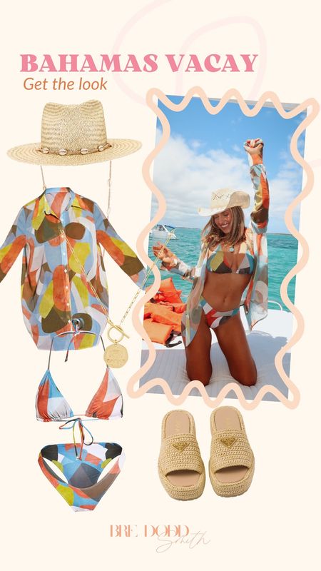 Get my Bahamas boat day look!! This swimsuit is so cute and the matching shirt as a cover up is perfect!! 

Bahamas, boat day, swimsuit, swimwear, bikini, swim cover up, spring style, straw sandals 

#LTKSeasonal #LTKstyletip #LTKswim