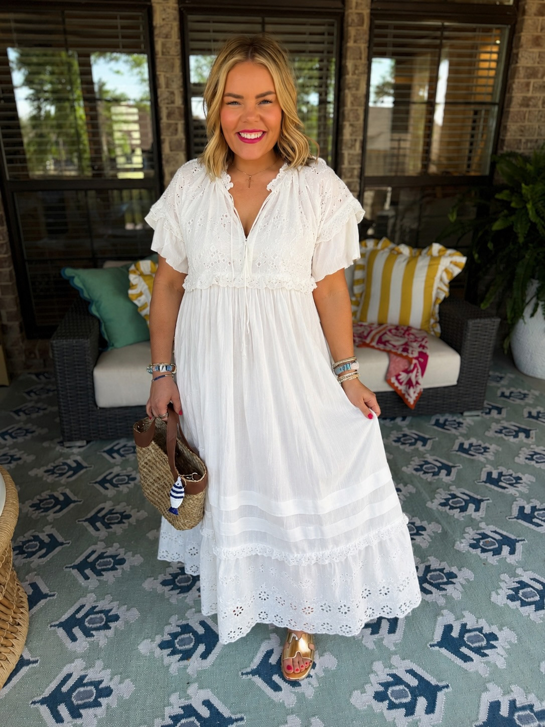 The sweetest white dress! 

 #LTKgrwm #LTKootd #LTKSeasonal