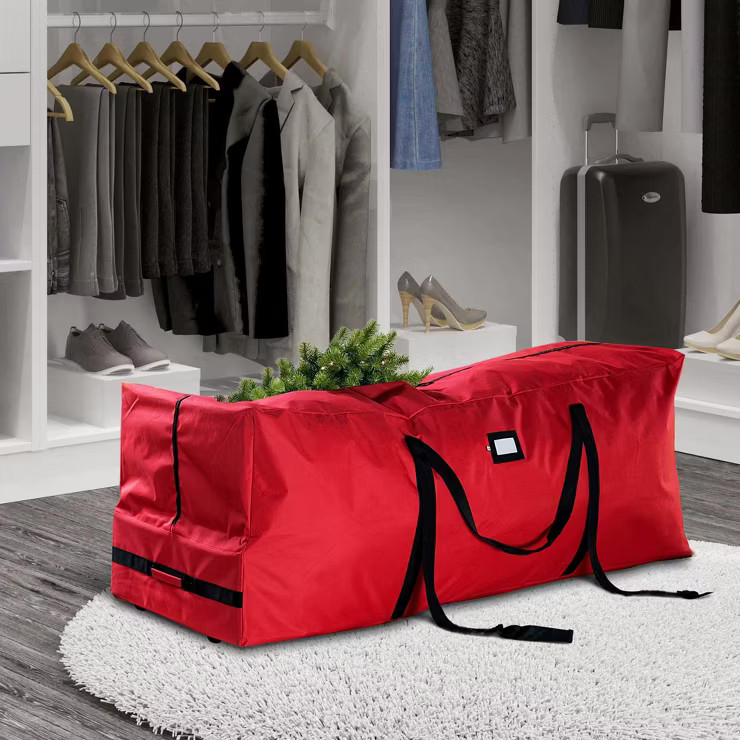 OSTO Rolling Artificial Christmas Tree Storage Bag with Wheels, Fits 9 ft. Disassembled Holiday T... | Target