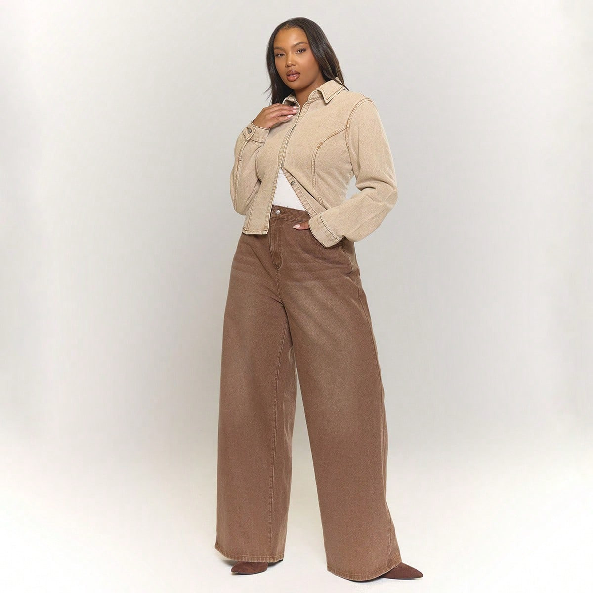 MUSERA Plus Washed Low Rise Baggy Denim Jeans Spring 90'S Cute Summer Casual Western Concert Festival Rave Nashville Back To School Office Work Chic | SHEIN