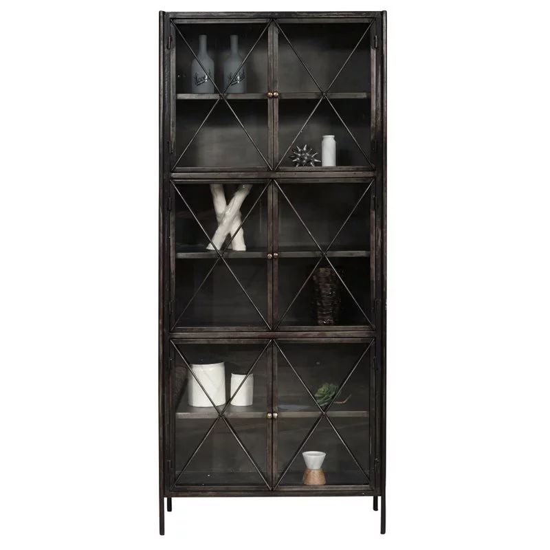 Pulaski Everett 6 Shelf Display Cabinet in Black | Walmart (US)