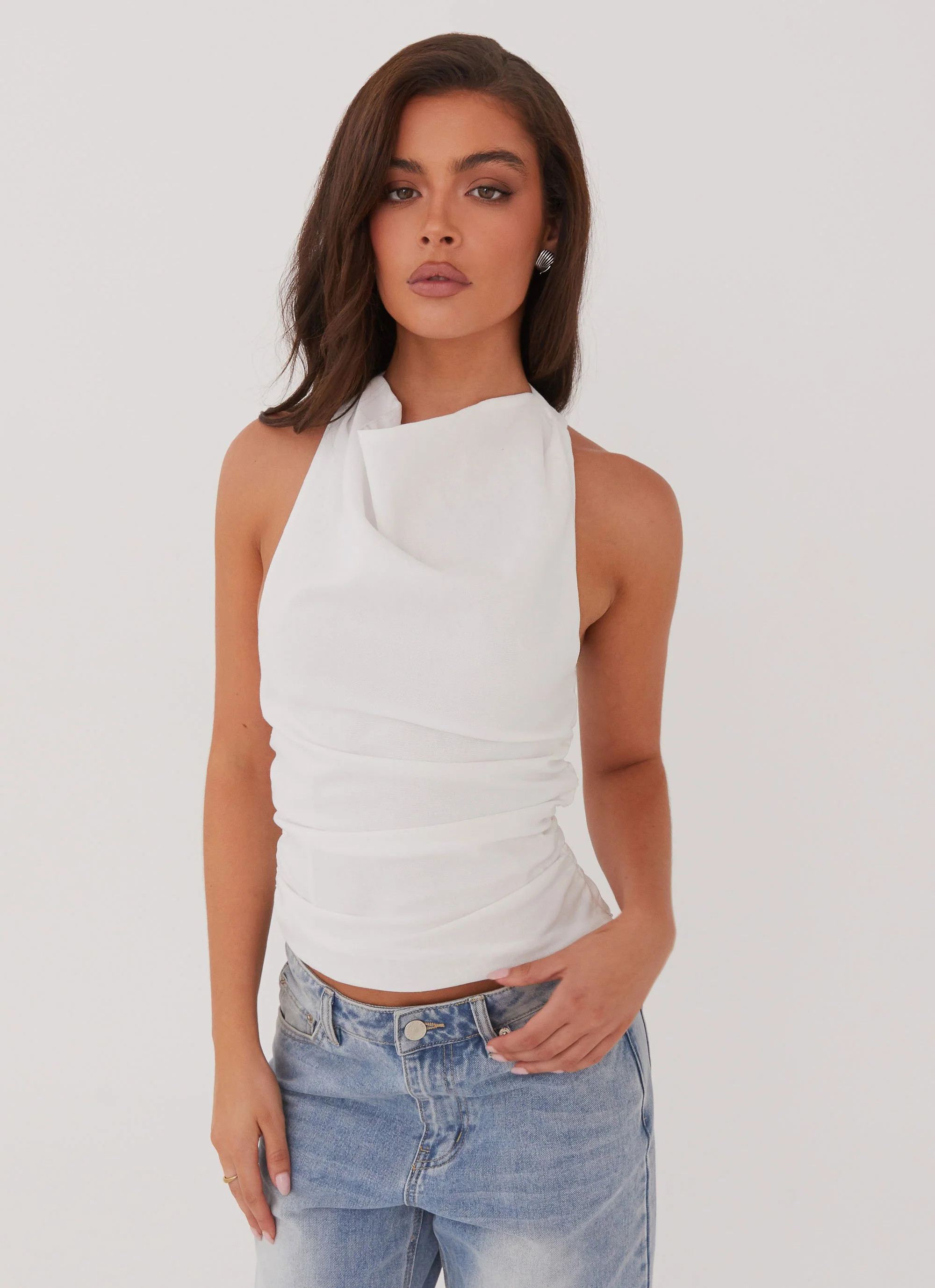 Cloud Whisper Linen Top - White | Peppermayo (Global)