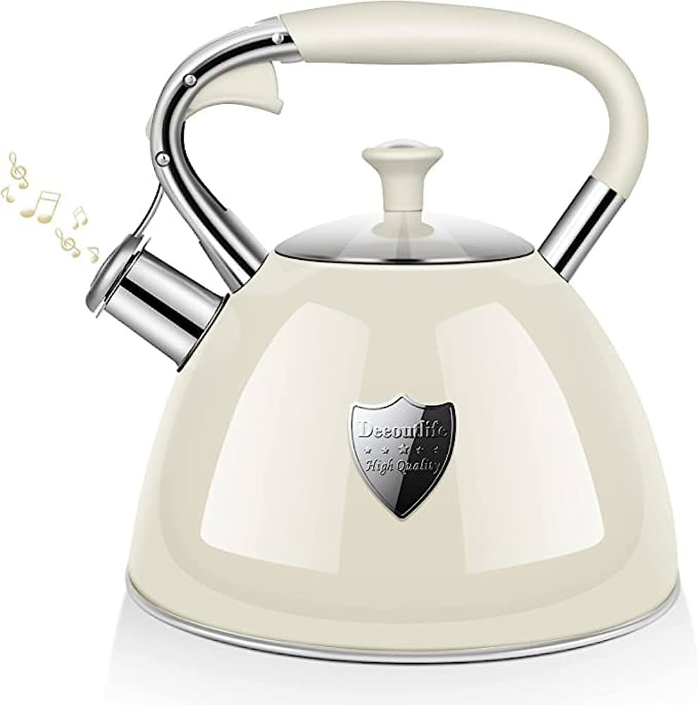 Tea Kettle Stovetop, 3.17Quart Modern Whistling Tea Kettle - Surgical 5 Layer Stainless Steel Tea... | Amazon (US)
