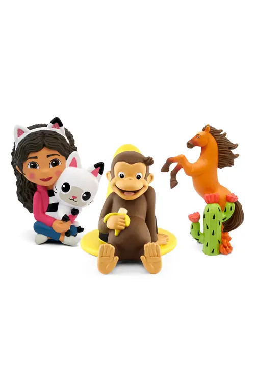 tonies 3-Pack Gabby's Dollhouse, Curious George & Spirit Untamed Tonie Audio Character Bundle in Multicolor at Nordstrom | Nordstrom