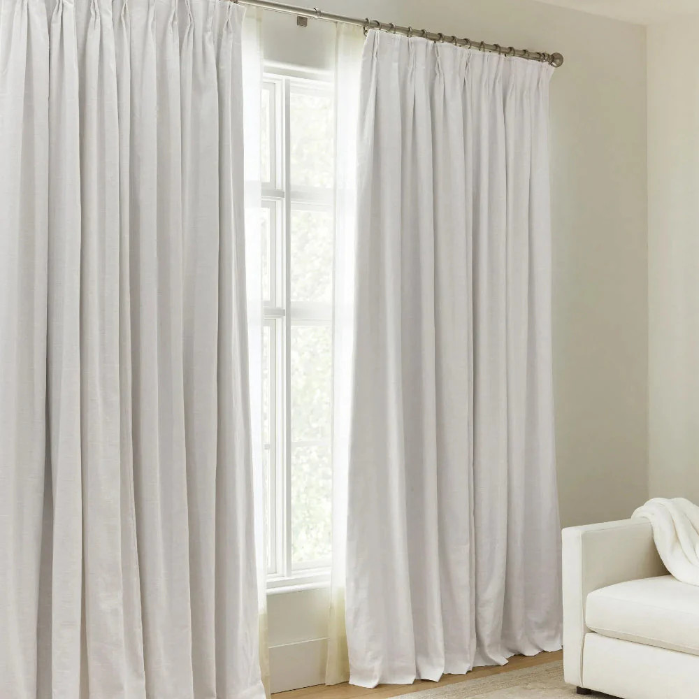 Linen Blackout Curtain Pleated Sunny | Drapeful