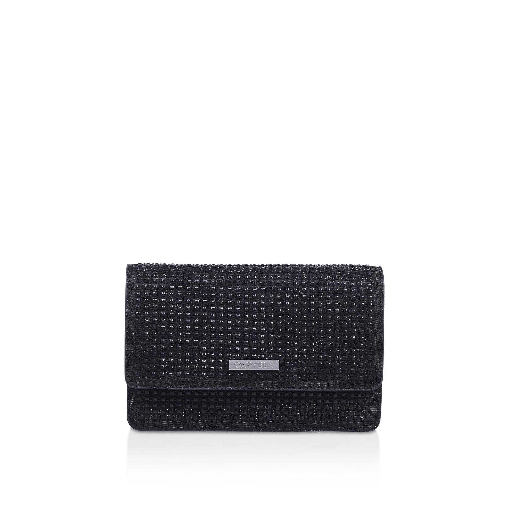 KIANNI CLUTCH Black Jewelled Clutch Bag by CARVELA | Kurt Geiger (Global)