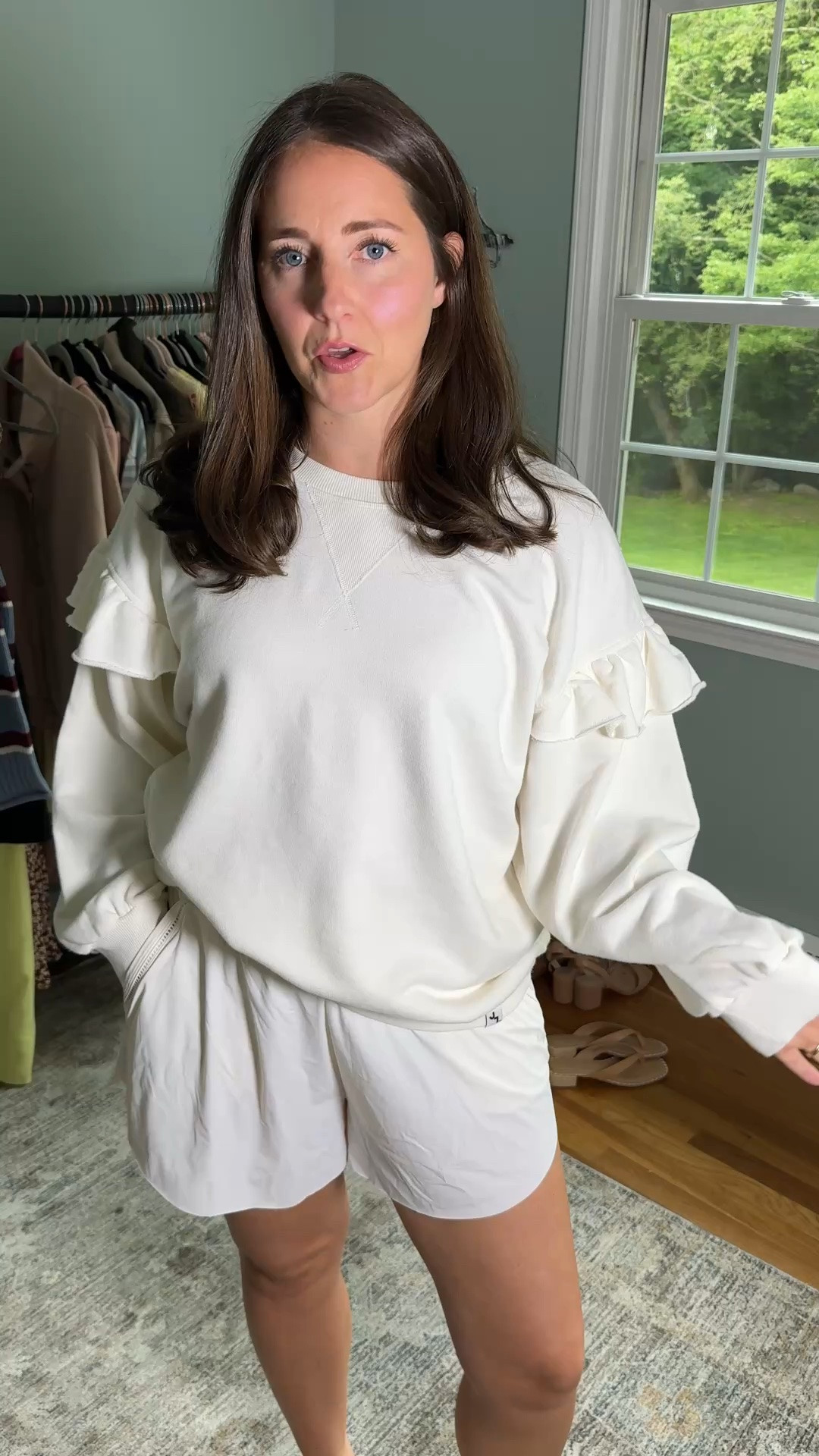 This sweatshirt is the cuuutest! I love the ruffle detail! These shorts are also 10/10 

Wearing size M in both

#LTKgrwm #LTKmomlife #LTKootd