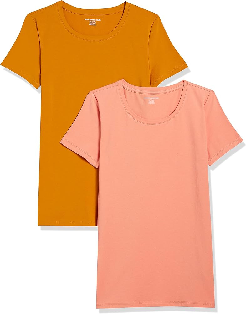 Amazon Essentials Women's Classic-Fit Short-Sleeve Crewneck T-Shirt, Multipacks | Amazon (US)