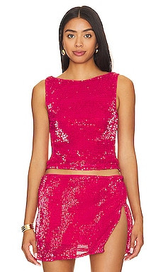Lovers and Friends Selma Top in Magenta Pink from Revolve.com | Revolve Clothing (Global)