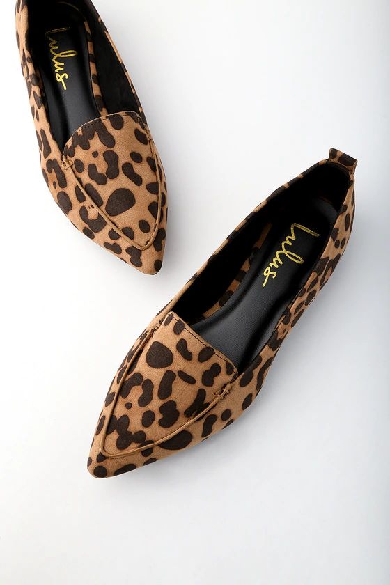 Emmy Leopard Suede Pointed Loafers | Lulus (US)