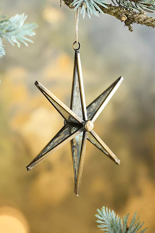 Antiqued Glass Star Ornament | Terrain