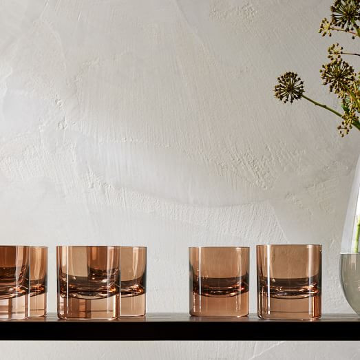 Estelle Colored Glass Rocks Glass (Set of 6) | West Elm (US)