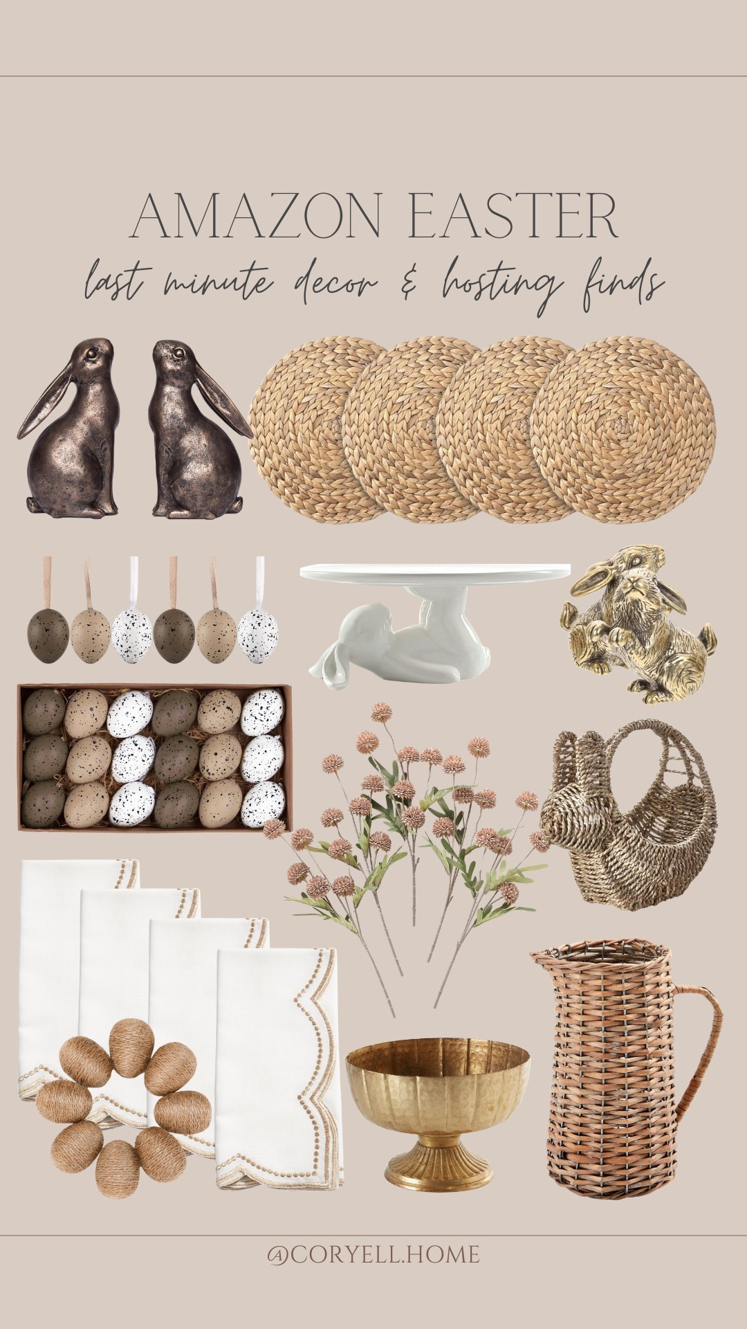 If you’re looking for some last minute Easter decor or hosting favorites, all of these Amazon finds are beautiful and will arrive within plenty of time. Love!! 

#LTKStyleTip #LTKHome #LTKSeasonal
